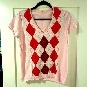 J. Crew Pink Short Sleeved Sweater
